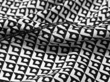 Geometric Hearts Print Blouse | Black