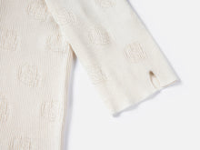 Semi-High Neck Knit Top | White