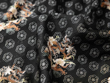 Bow High-Neck Printed Shirt | Black