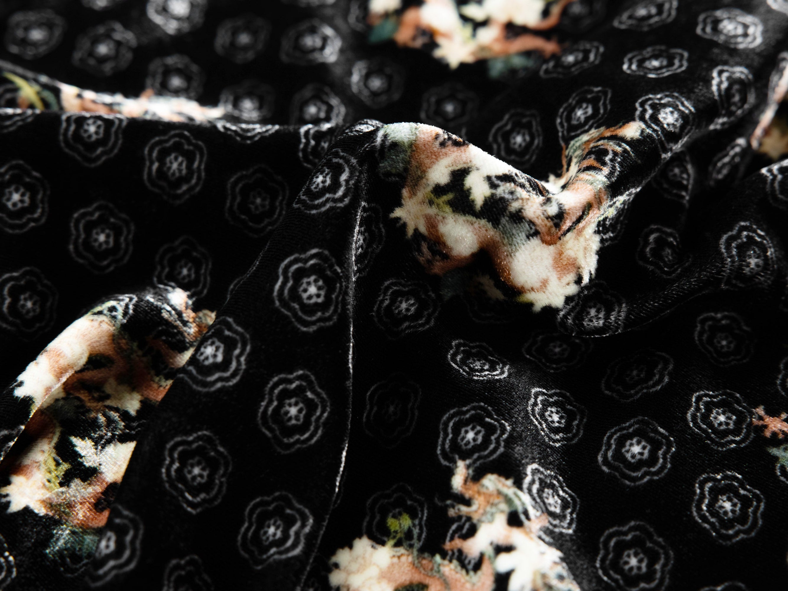 Printed Midi Dress | Black