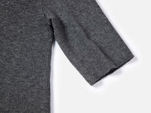 Wool V-Neck Fit Sweater Top | Grey