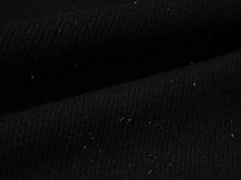Wool V-Neck Fit Sweater Top | Black