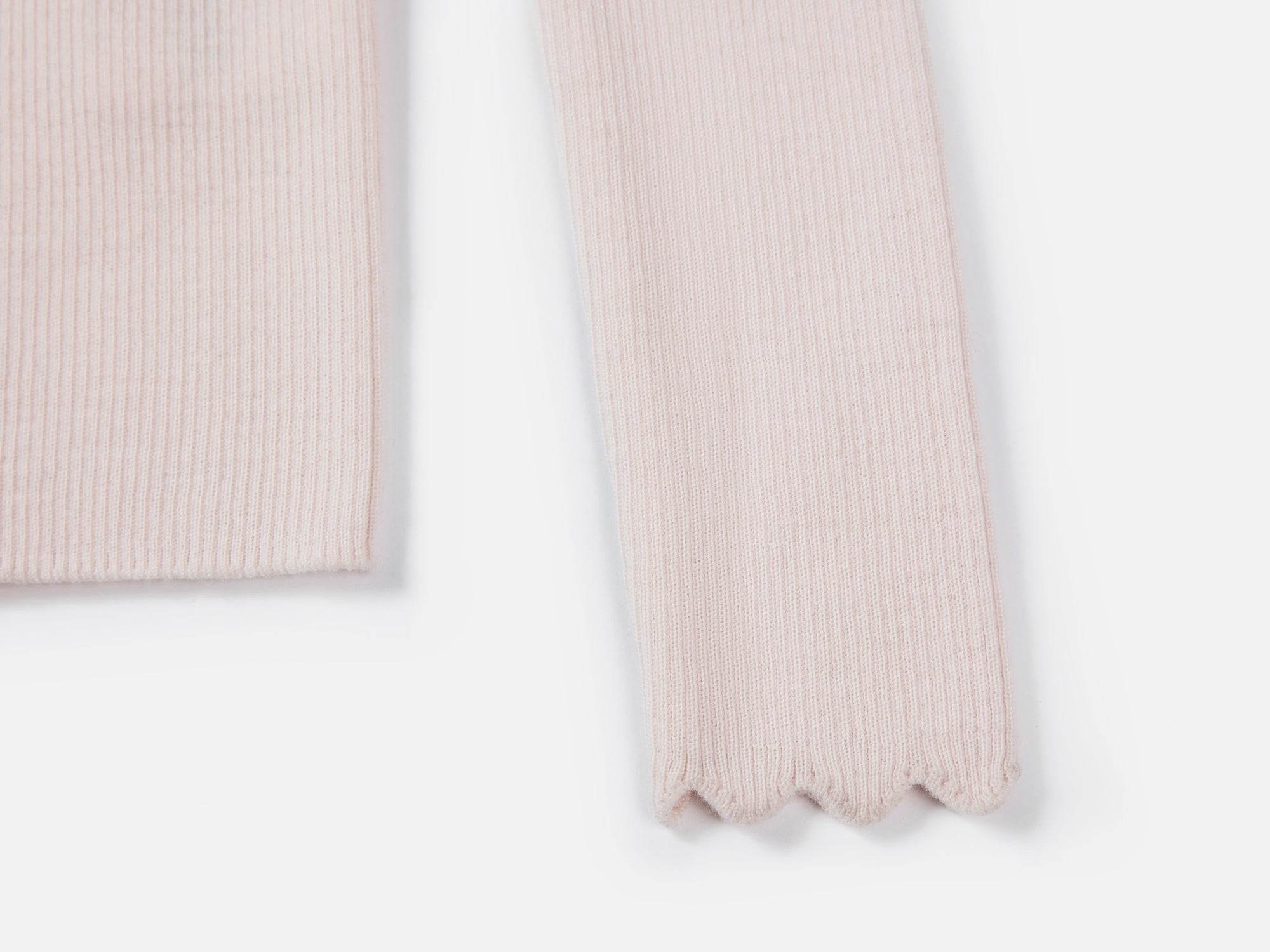Wool Fit Long-Sleeves Sweater Top | White