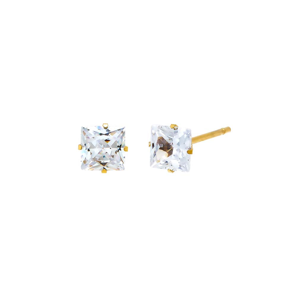 Gold Mini CZ Stud Earring - Adina's Jewels