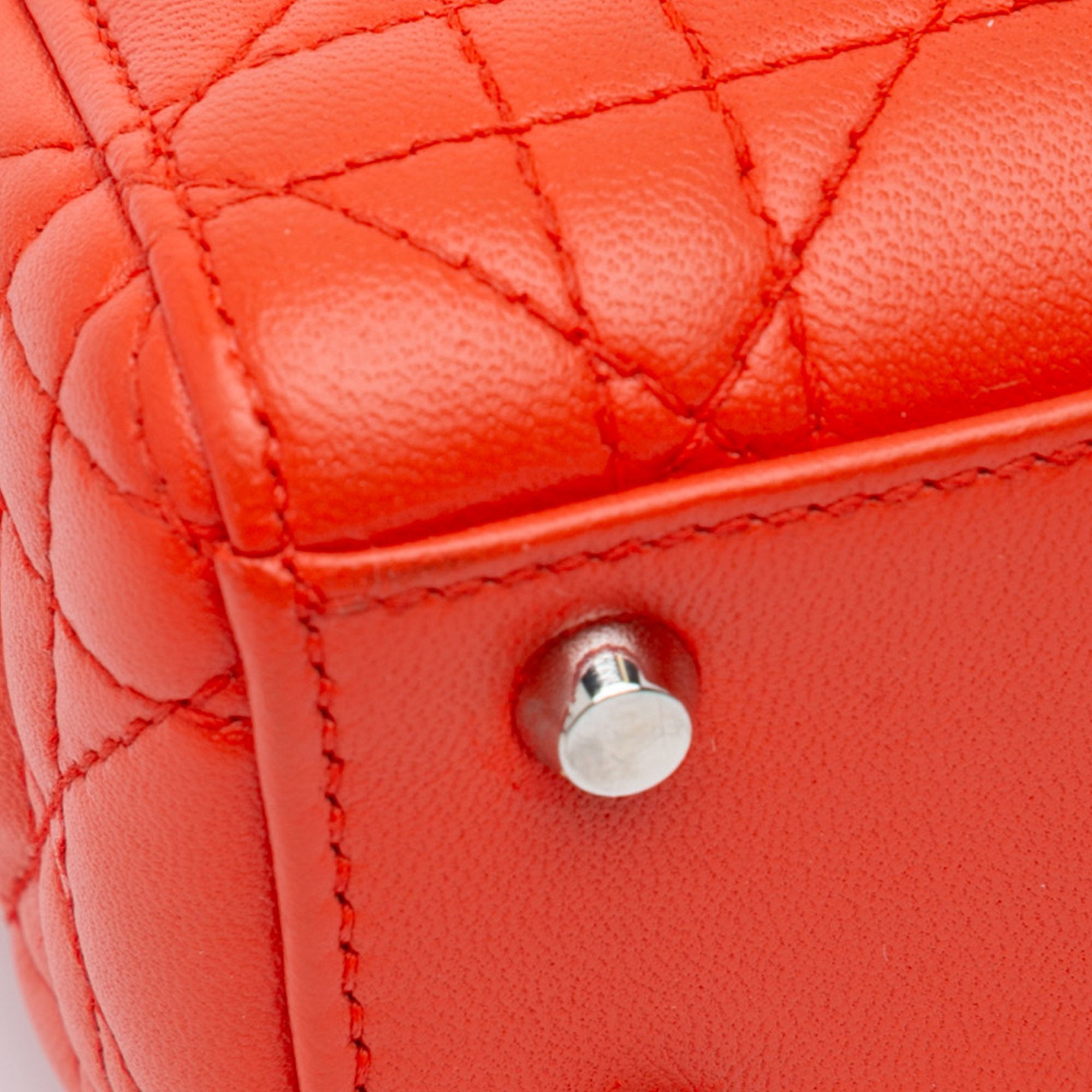 Dior | Pre-Owned Mini Lambskin Cannage Lady | Red