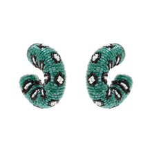 Agnes Hoops | Green/Multi | 14K Gold Plated Brass