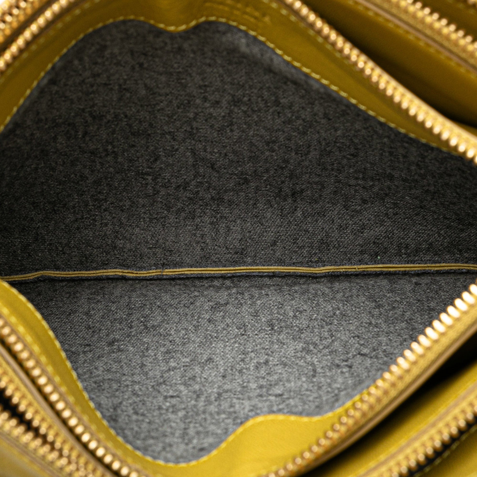 Celine | Pre-Owned Large Lambskin Trio Crossbody | Yellow/Mustard