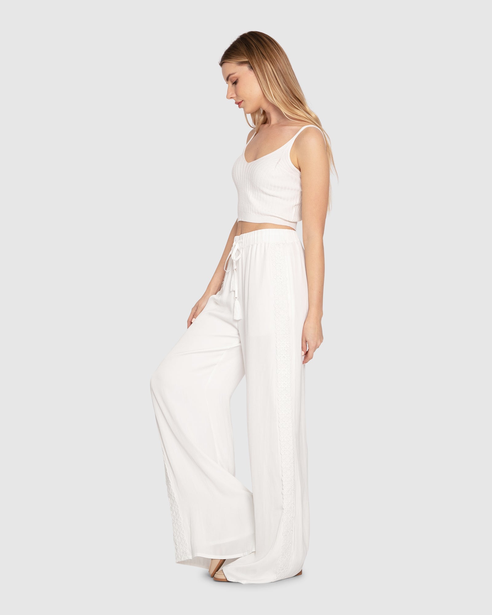Women | Everywhere All At Once Wide Leg Pant | White