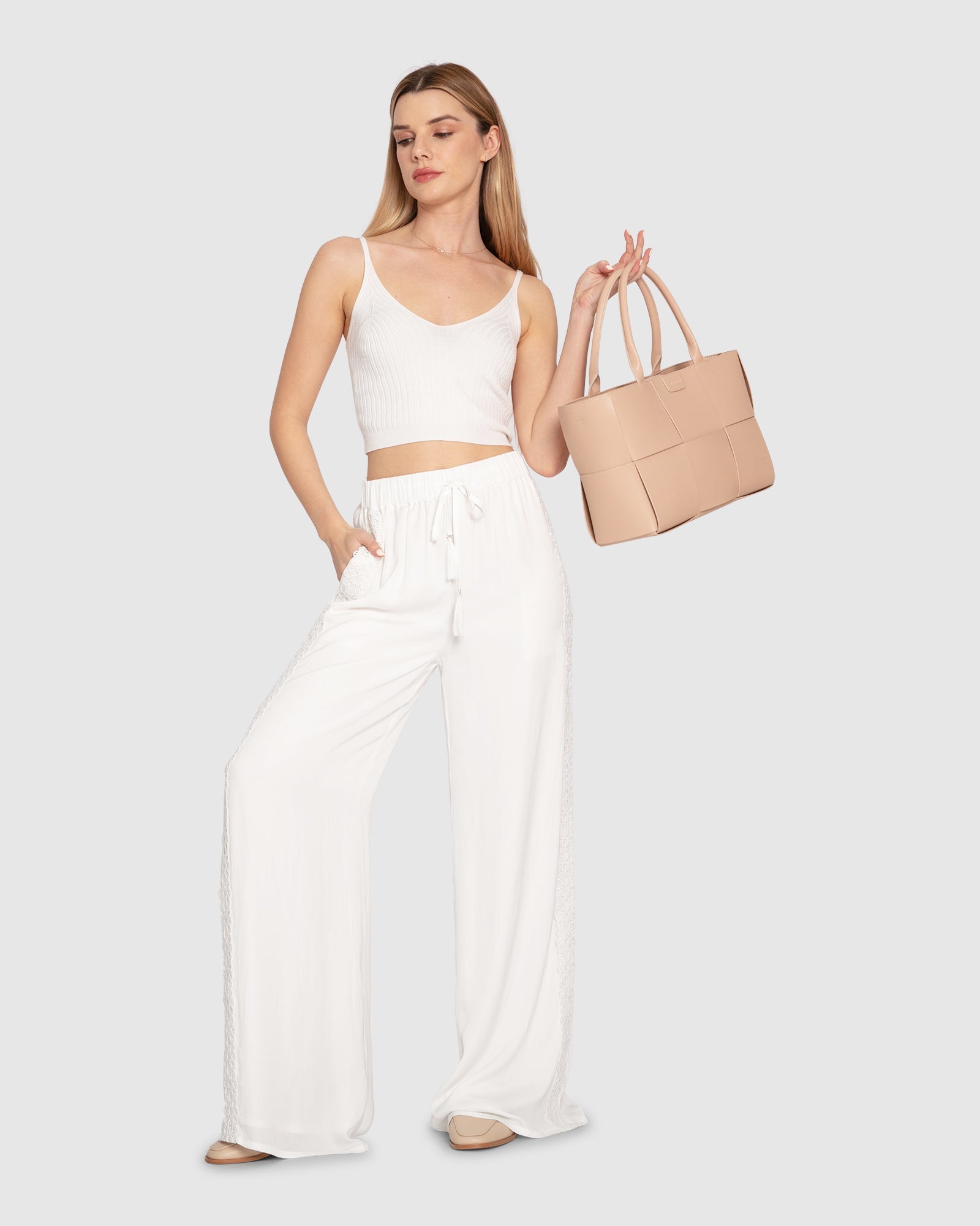 Women | Everywhere All At Once Wide Leg Pant | White