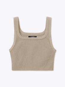 Womens | Coreflex Wide Strap Tank Cropped | Earl Grey