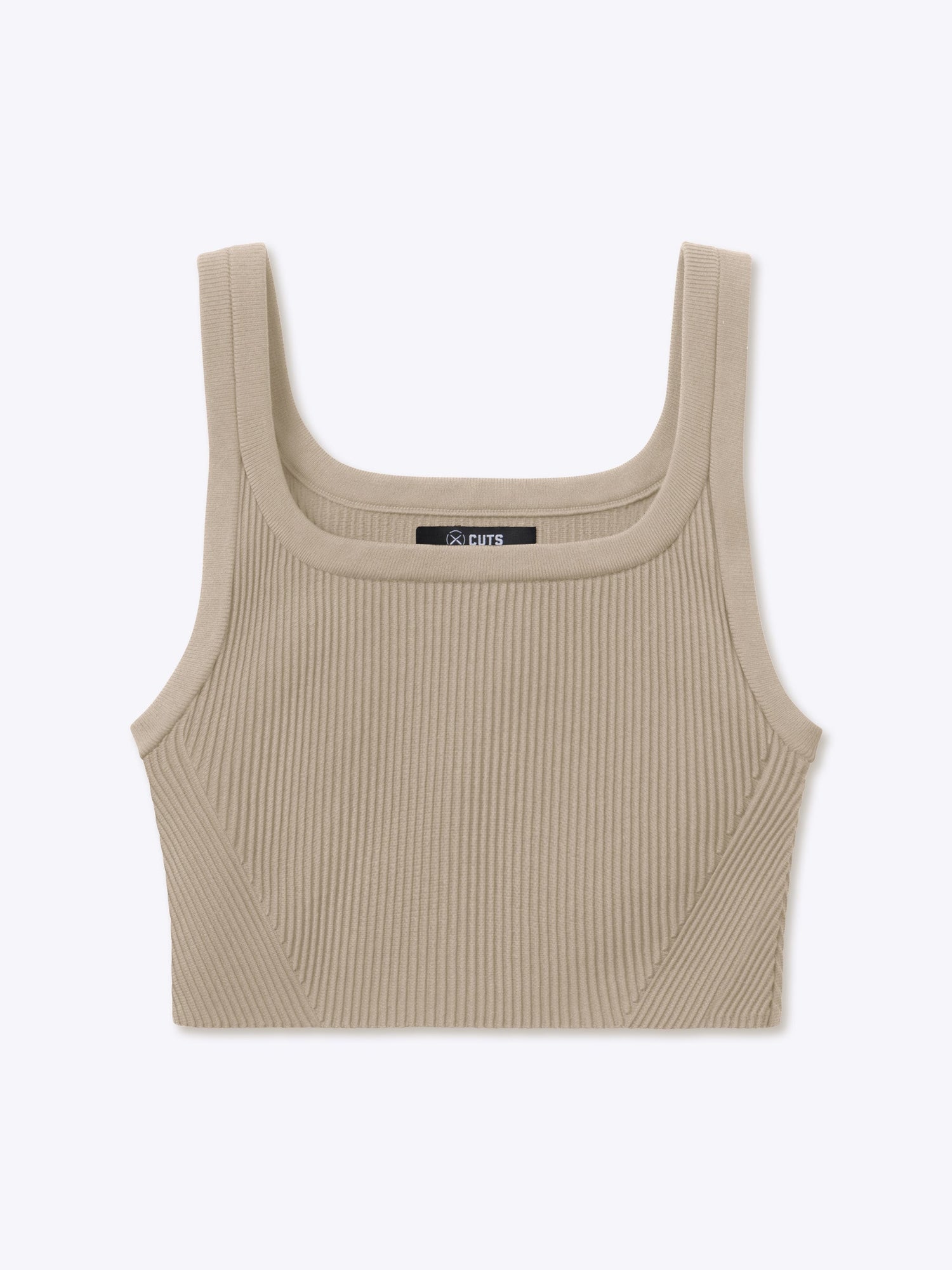 Womens | Coreflex Wide Strap Tank Cropped | Earl Grey