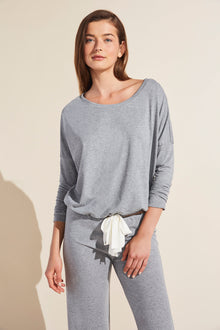 Heather Cotton Blend Top | True Heather Grey