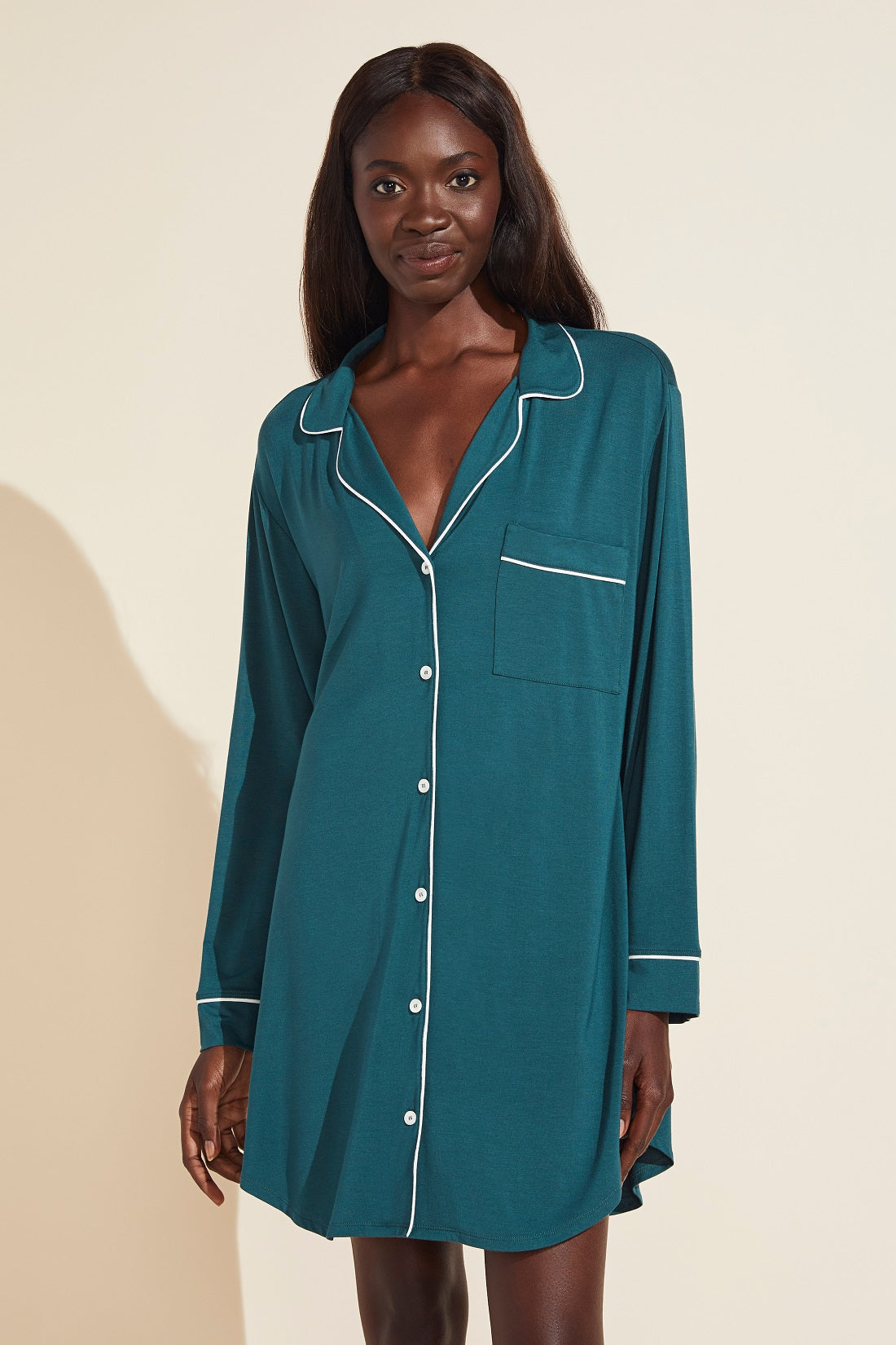 Gisele TENCEL™ Modal Sleepshirt | Evergreen x Bone