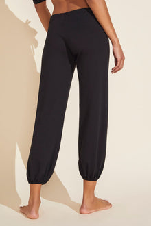 Heather Cotton Blend Pant | True Black