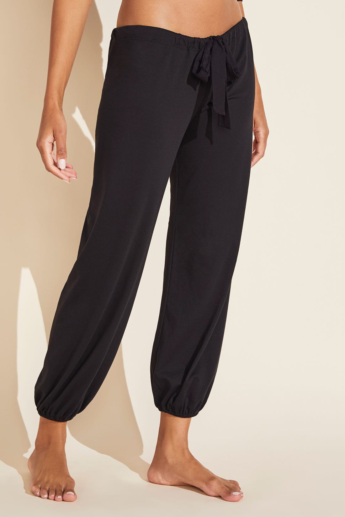 Heather Cotton Blend Pant | True Black