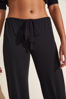 Heather Cotton Blend Pant | True Black