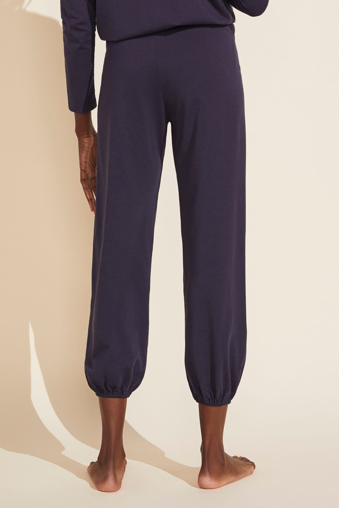 Heather Cotton Blend Pant | Dark Navy