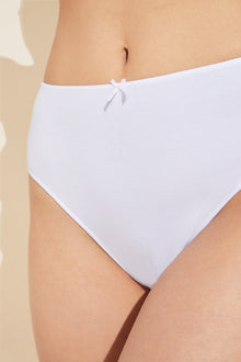 Womens | Pima Stretch Cotton Highwaist Brief | White