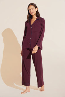 Gisele TENCEL™ Modal Long PJ Set | Mulberry x Navy