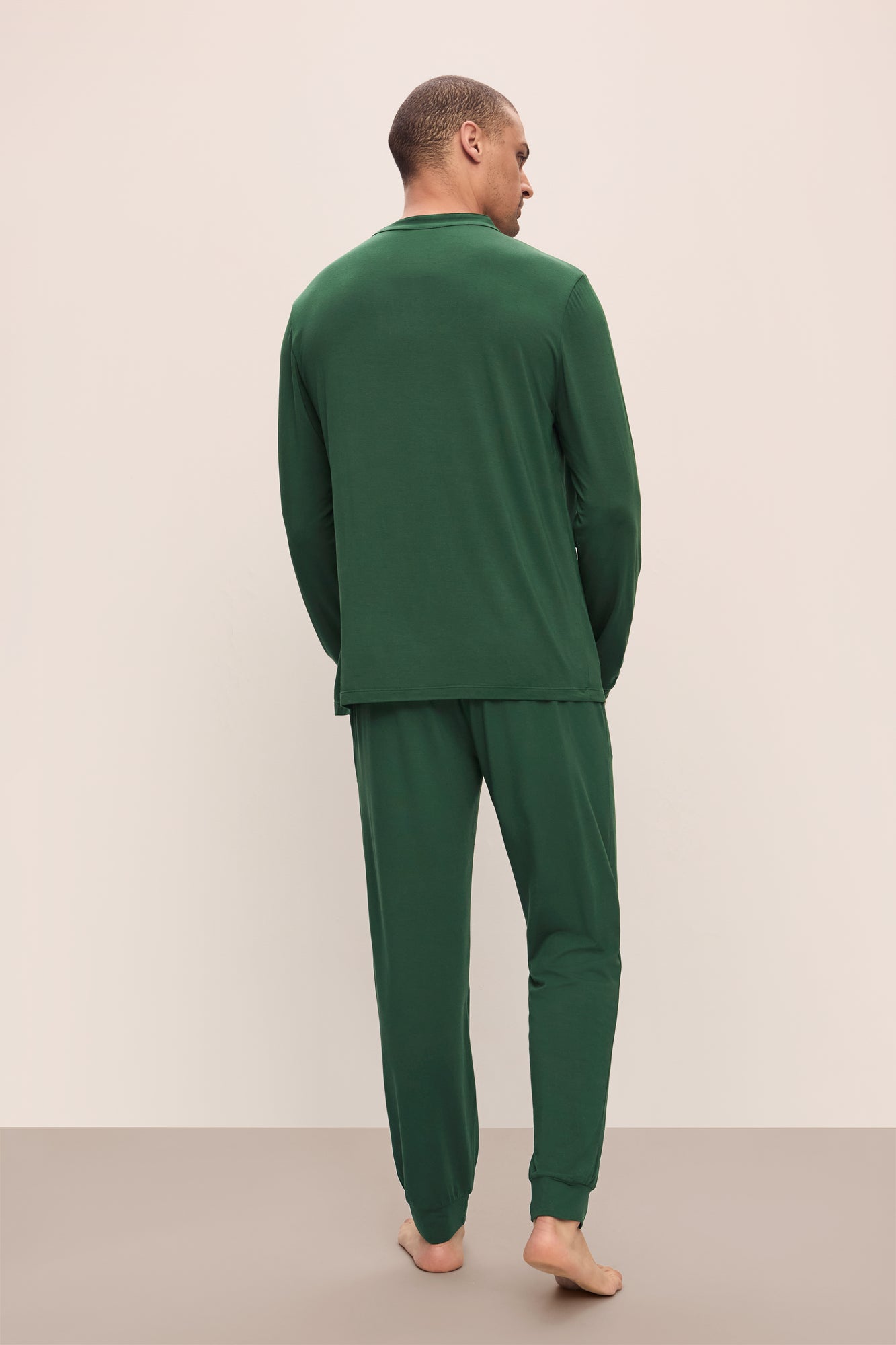 Men | Henry TENCEL™ Modal Long PJ Set With Ribbon | Forest Green