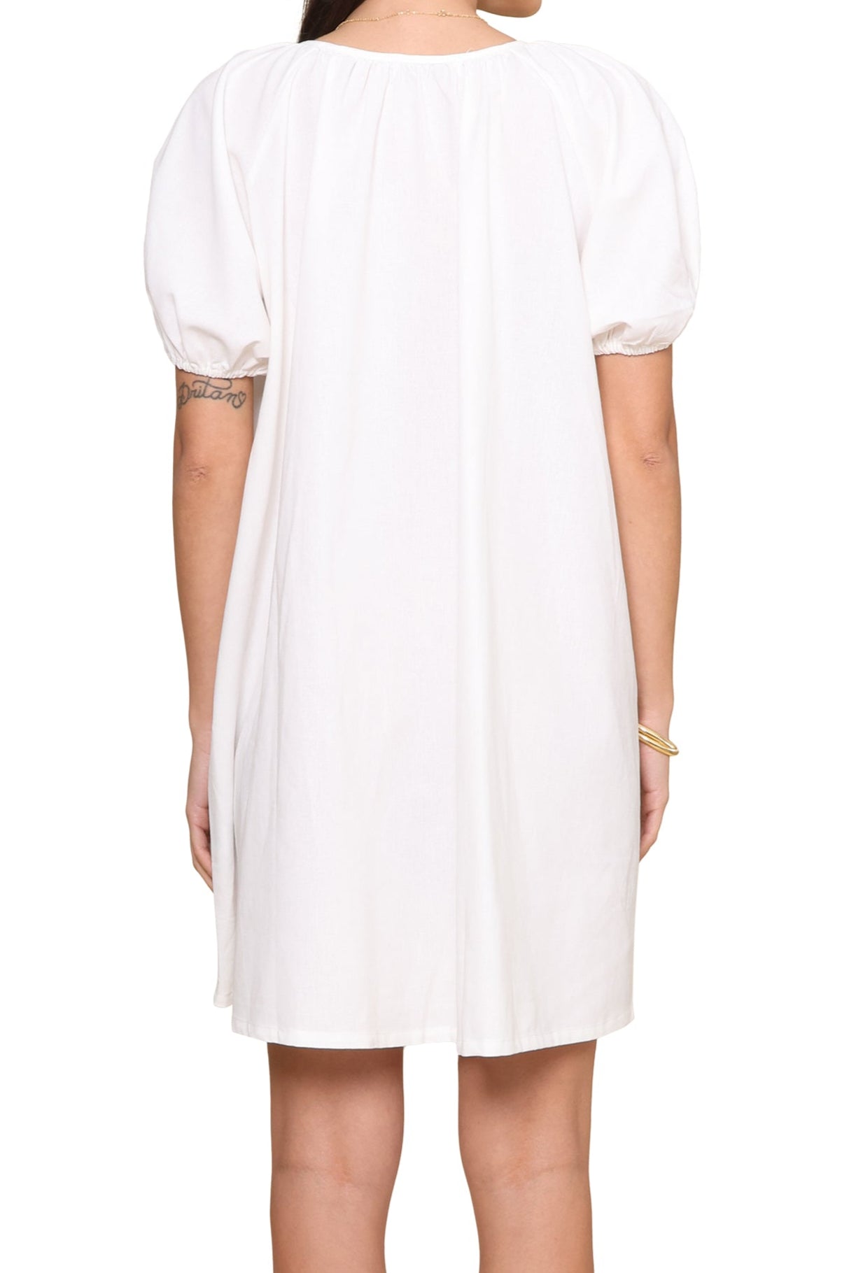 Lana Embroidered Mini Dress