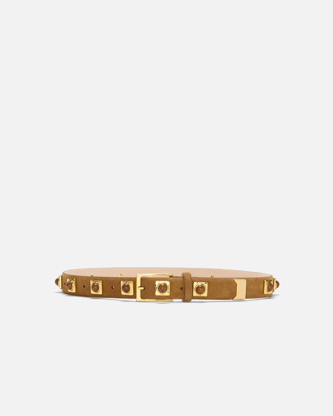 No. 2 Belt | Caramel-Suede-Gold