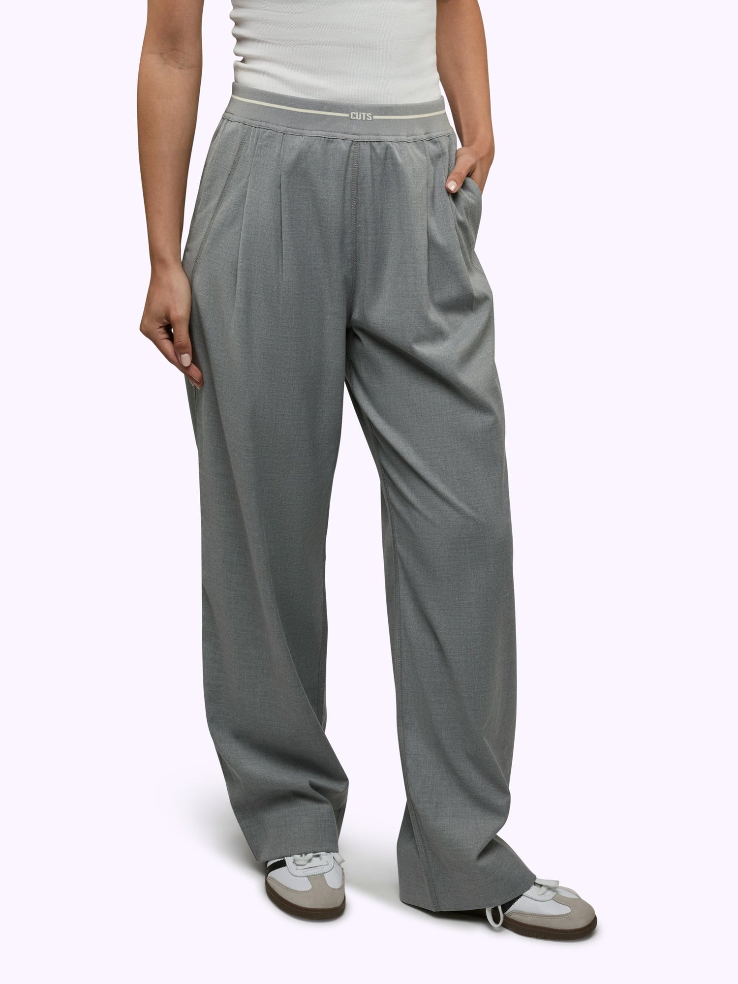 Womens | Soho Relaxed-Fit Pull-On Trouser | Heather Charcoal
