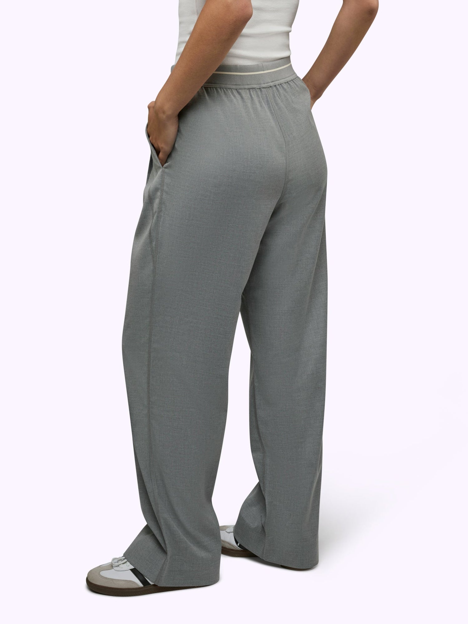 Womens | Soho Relaxed-Fit Pull-On Trouser | Heather Charcoal