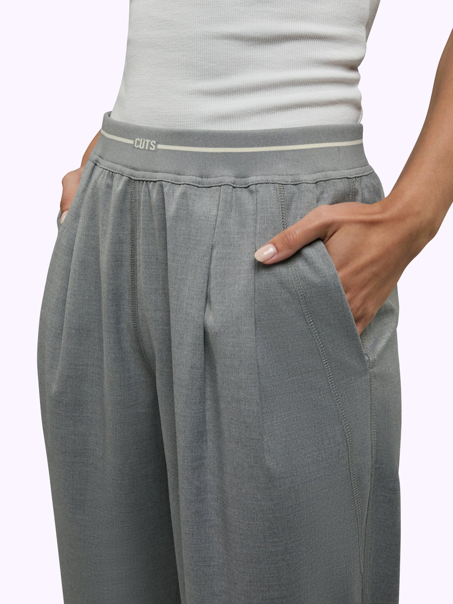 Womens | Soho Relaxed-Fit Pull-On Trouser | Heather Charcoal