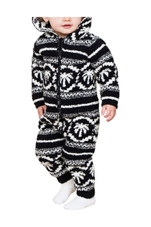 Baby | Cozychic Malibu Fair Isle Snow Suit | Black/Cream