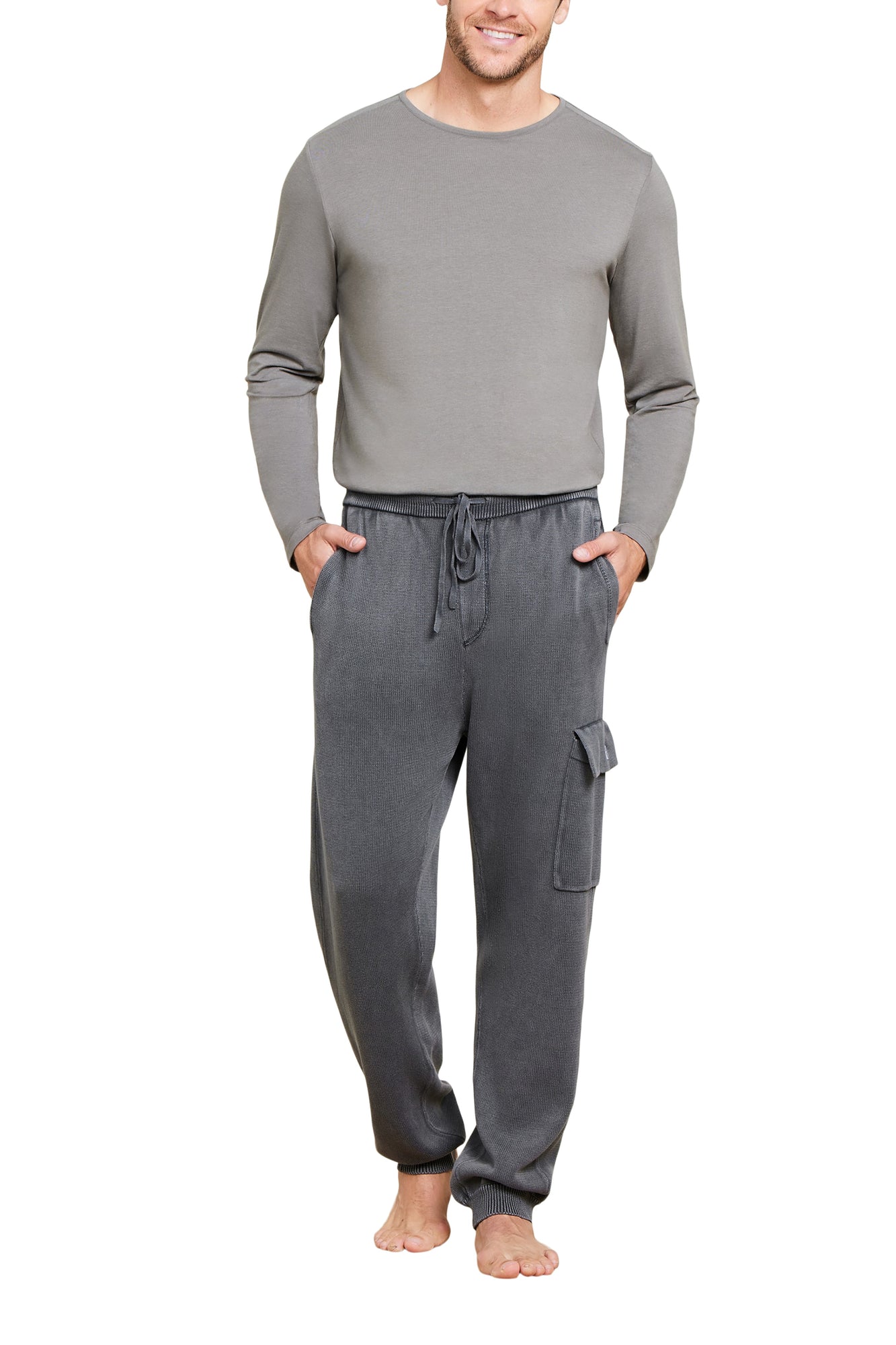 Mens | Sunbleached Cargo Jogger | Faded Black