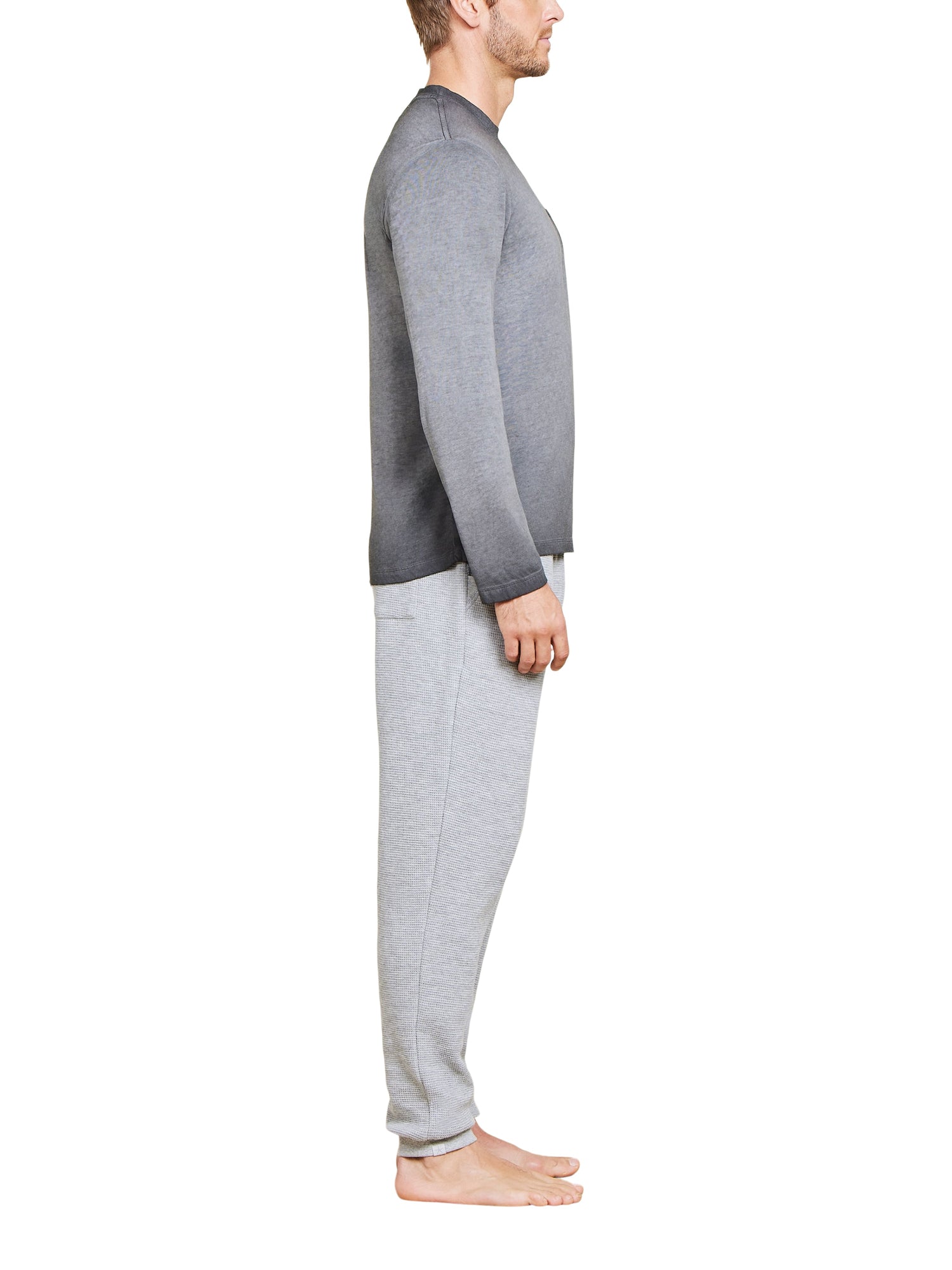 Mens | Malibu Collection Triblend Long Sleeve Pocket Tee | Mineral Carbon