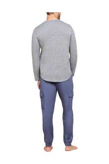 Mens | Malibu Collection Butterchic Long Sleeve Henley | He Steel