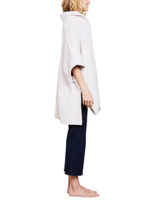 Womens | CozyChic Shawl Collar Poncho | Stone