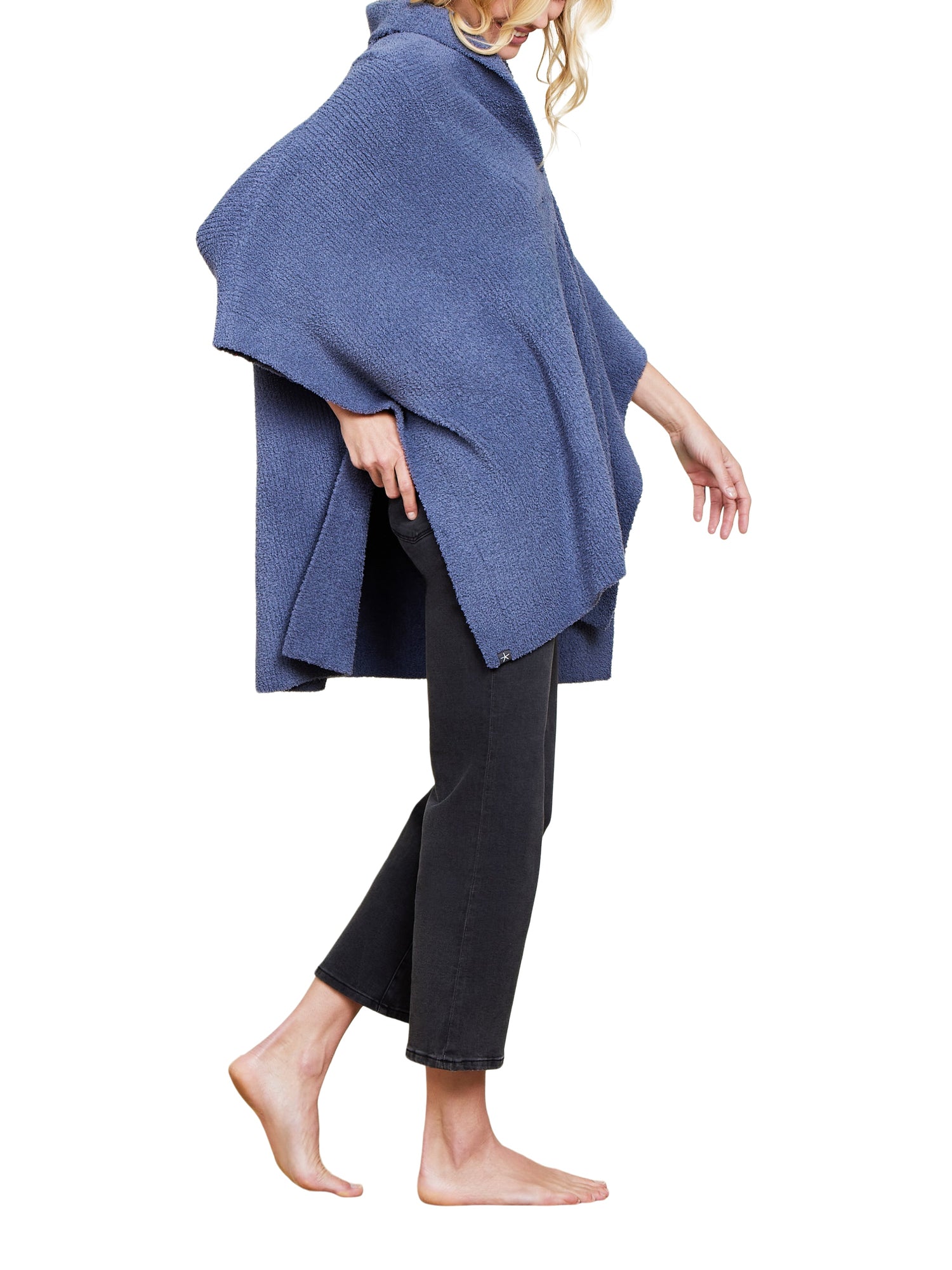 Womens | CozyChic Shawl Collar Poncho | Tidewater