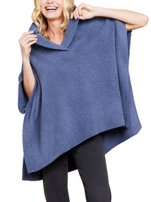 Womens | CozyChic Shawl Collar Poncho | Tidewater