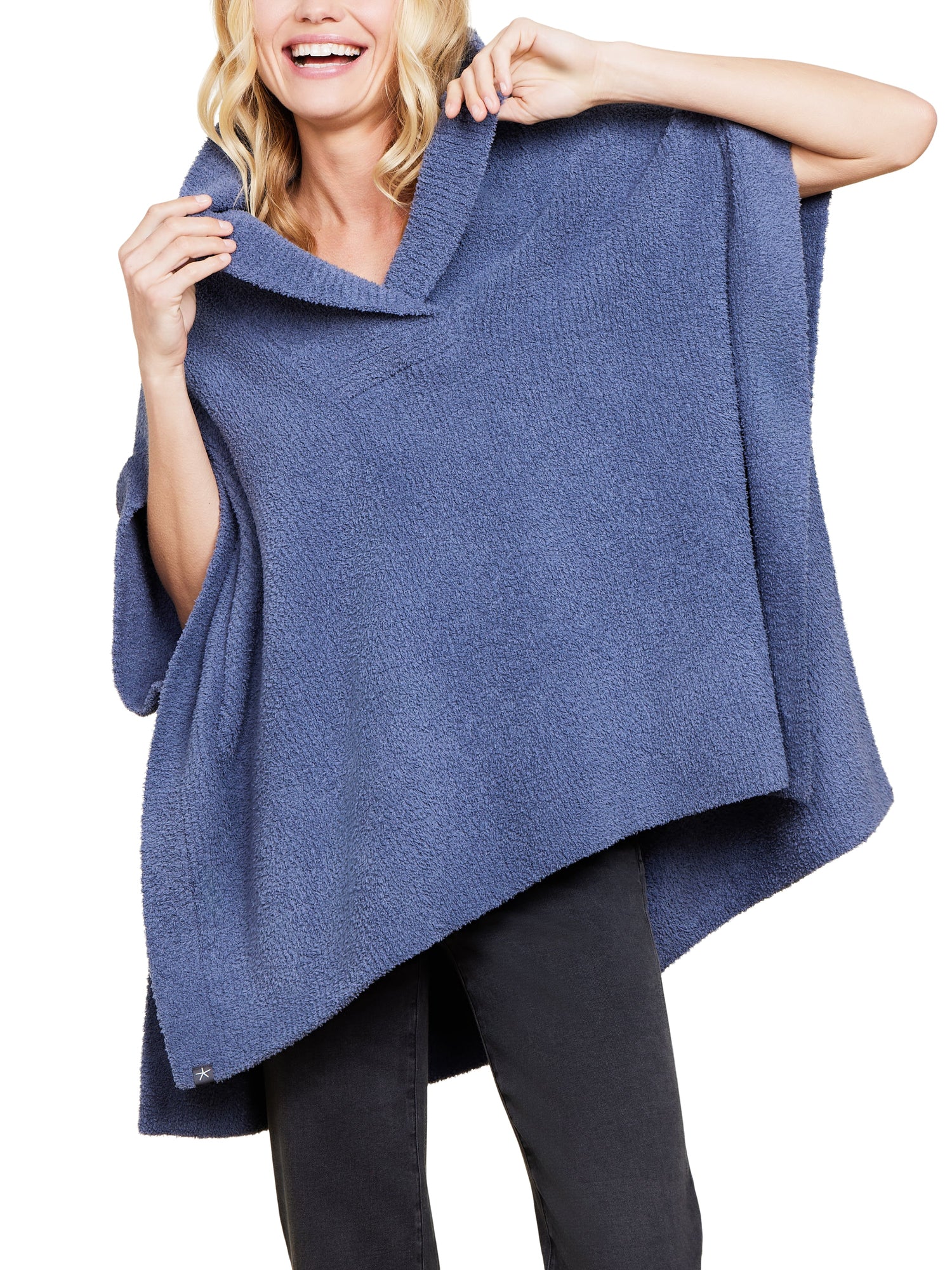 Womens | CozyChic Shawl Collar Poncho | Tidewater