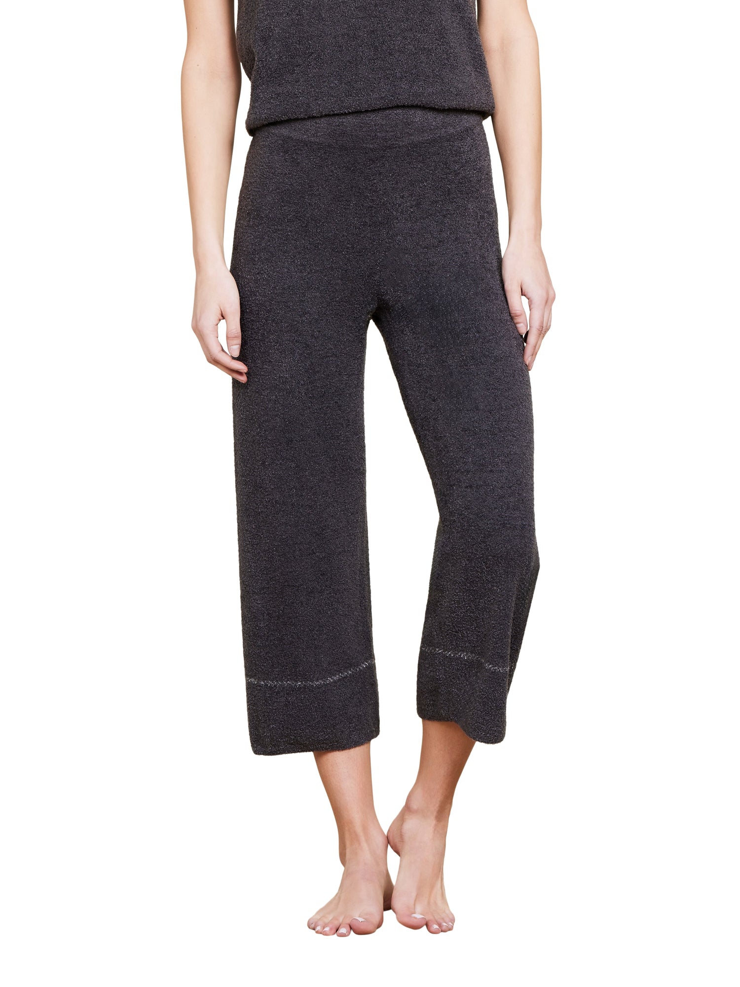 Womens | CozyChic Lite Contrast Stitch Cropped Pant | Carbon/Pearl