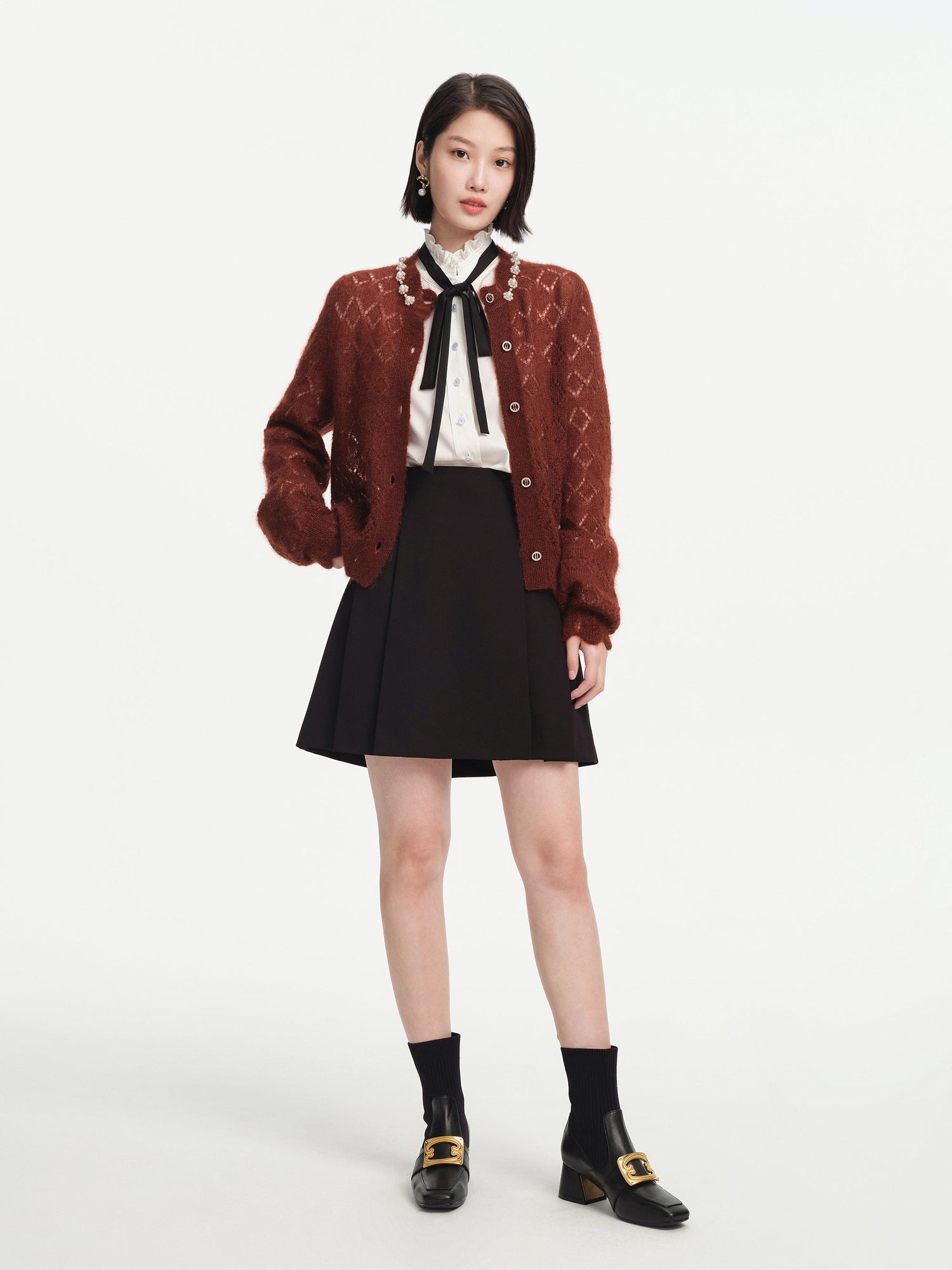 A-Shaped Pleated Mimiskirt | Black