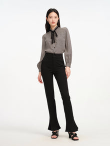 High-waisted Bootcut Pants | Black