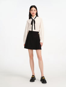 A-Shaped Pleated Mimiskirt | Black