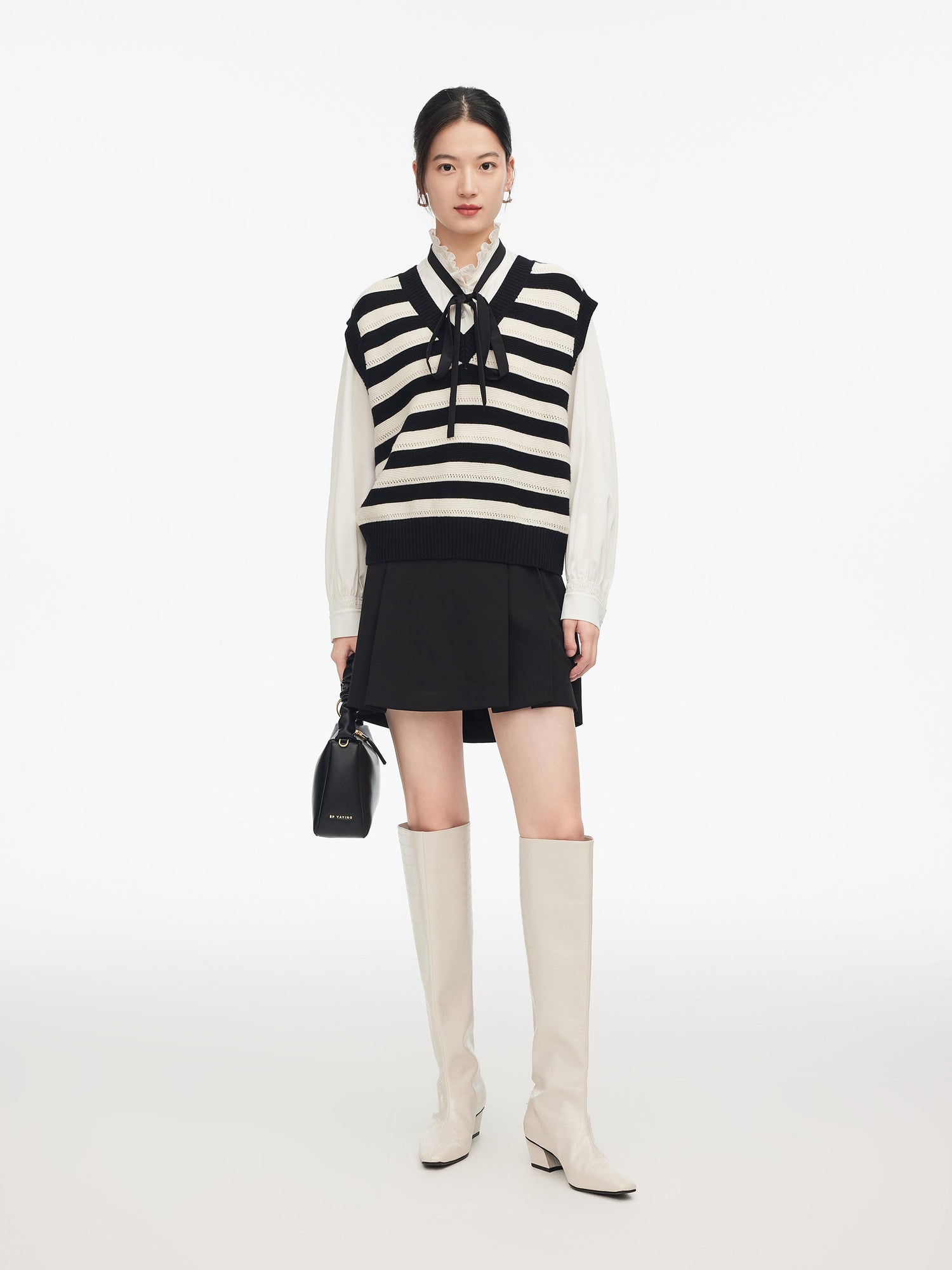 A-Shaped Pleated Mimiskirt | Black