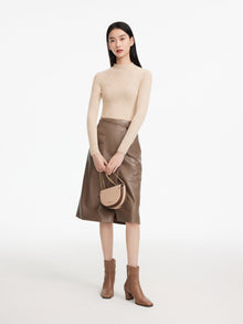 Turtleneck Cashmere Sweater | Beige