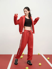 Drawstring Sport Pants | Red