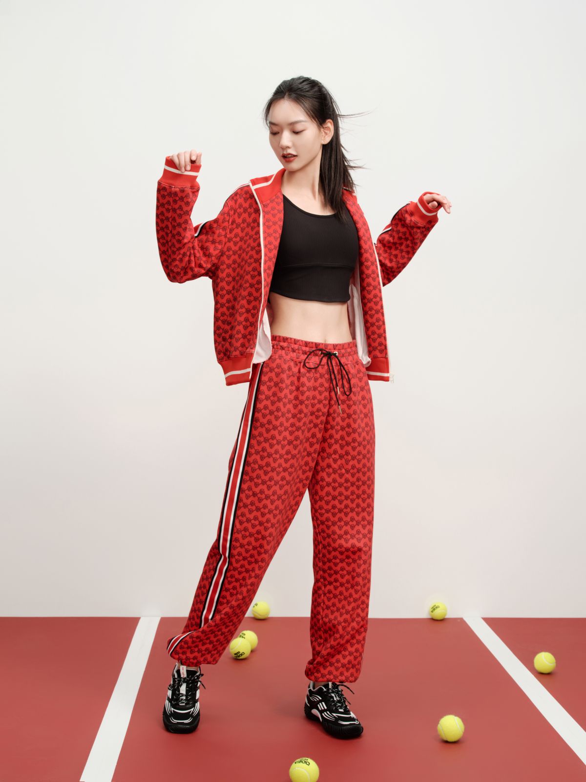 Drawstring Sport Pants | Red