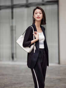 Silk Semi-Sheer Blazer | Black