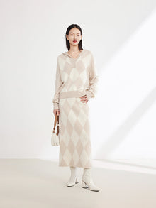 Cashmere Knit Sweatshirt | Beige
