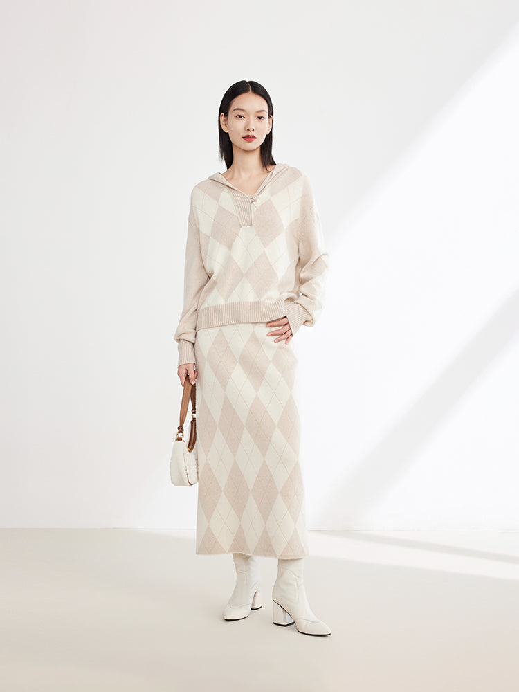 Cashmere Knit Sweatshirt | Beige