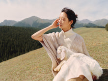 Cashmere Knit Poncho | Camel