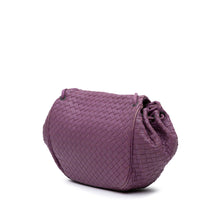 Bottega Veneta | Pre-Owned Nappa Intrecciato Flap Crossbody | Purple/Dark Purple